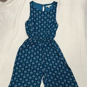 Small Deep blue with design jumpsuit.